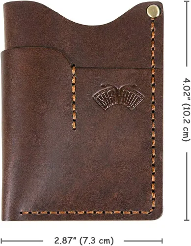 Miniatura 2 de Funda de cuero EDC para bolsillo de hombre, funda hecha a mano, funda para cuchillo, cartera