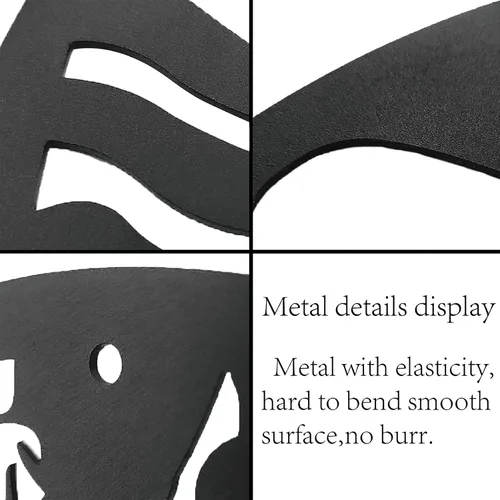 Miniatura 4 de CREATCABIN Arte de pared de metal para decoración de notas musicales, placas colgantes de hierro, letrero de escultura para interiores y exteriores