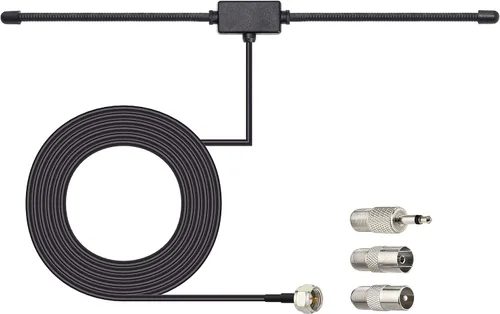 Bingfu Antena dipolo de radio FM para receptor estéreo interior Pioneer Onkyo Yamaha Marantz Bose Wave Sistema de música FM Radio FM Receptor