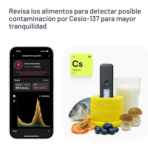 Miniatura 4 de Contador Geiger inteligente Radiacode-102 con aplicación móvil gratuita. Detector de radiación nuclear RC102 (9.5% FWHM)