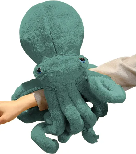 Miniatura 6 de GOOC Pulpo, animales de peluche, pulpo, muñecos de peluche, juguetes de peluche de pulpo, regalo para niños y amantes (negro)