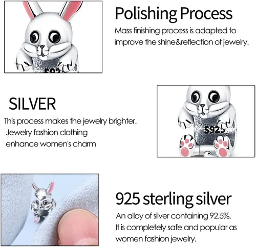 Miniatura 156 de KUNSIR Los abalorios se adaptan a pulseras Pandora para mujer, plata de ley 925, cuentas colgantes de joyería para niñas, dijes de feliz cumpleaños