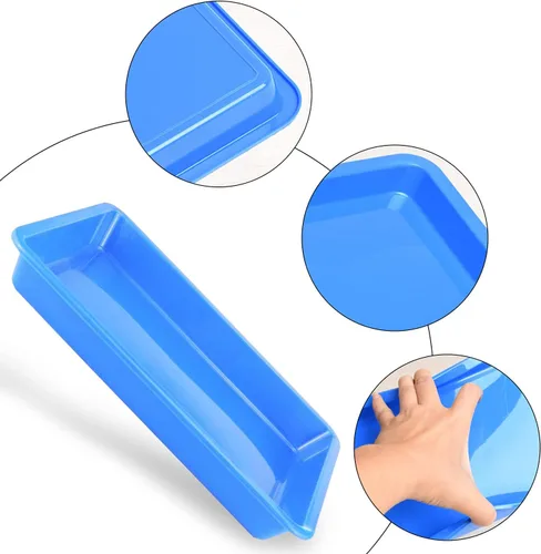 Miniatura 6 de Bandejas de arte de plástico, 5 piezas apilables para actividades y manualidades, bandeja de joyería para proyectos de bricolaje, pintura, cuentas