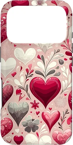 Miniatura 29 de Funda romántica para iPhone 11 Pro Max con corazones encantadores para el día de San Valentín