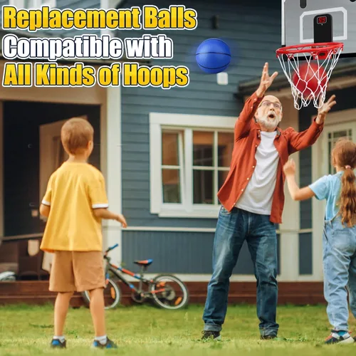 Miniatura 2 de Anzmtosn Mini Basketball Toys for Over Door Indoor Hoops - 7 Inch Pool Basketballs with Pump, Beach Balls, Water Toys for Inflatables Hoops