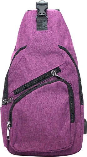 Miniatura 60 de Nupouch Mochila cruzada antirrobo, carga USB, mochila ligera para viajes, senderismo, todos los días