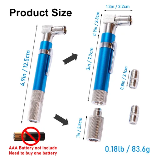 Miniatura 2 de Toner de bolsillo coaxial, probador de continuidad de bolsillo (trazado) y toner con luz y zumbador, toner de voltaje y paquete de conectores de Azul