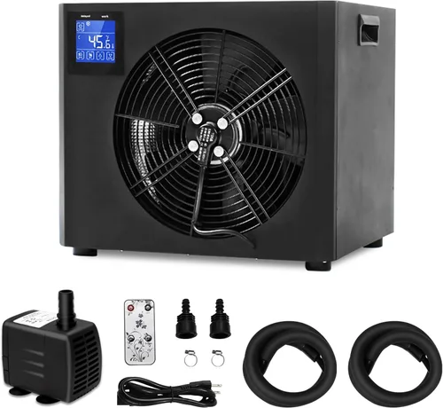 Enfriador de agua para baño de hielo para bañeras de inmersión fría, máquina enfriadora de agua de 1.0 HP, sistema de enfriamiento hidropónico,