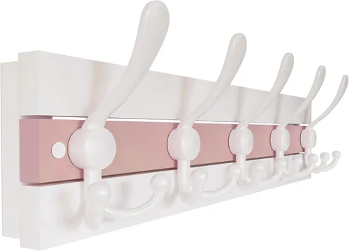 Miniatura 20 de SKOLOO Perchero de pared montado en la pared de estilo rústico: Perchero de pared de pino de madera auténtica de 40,6 cm de orificio a orificio