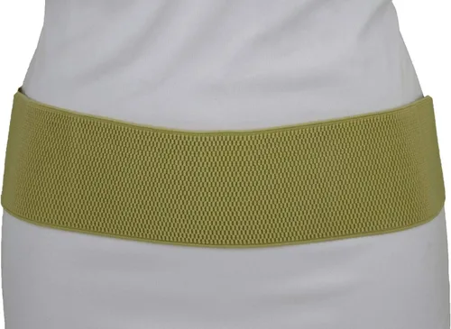 Miniatura 12 de TFJ - Cinturón ancho para mujer, cintura elástica, cintura alta, color dorado, hebilla grande