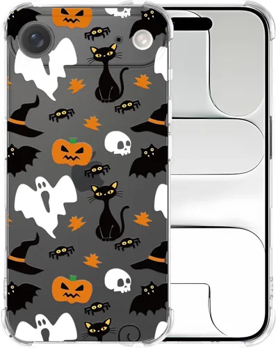 Miniatura 12 de Funda transparente de Halloween para Google 6a, con patrón de fantasma, funda protectora de TPU suave, delgada, a prueba de golpes, para niños