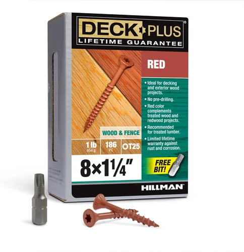 Miniatura 58 de Deck Plus Tornillos para valla y madera exterior con revestimiento epoxi de 3 pulgadas #10 x 3 Torx/Star Drive Incluido, rosca gruesa, tornillo