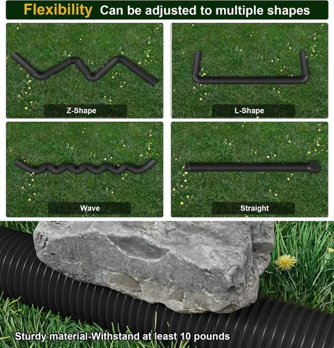 Miniatura 2 de Ogutter Extensiones de bajante de canalón de lluvia, extensor de bajante para drenaje de agua de lluvia flexible, tubo de extensión de drenaje