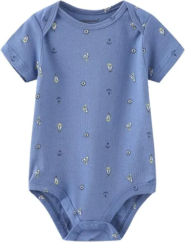 Miniatura 19 de Kiddiezoom Body unisex de manga corta para bebé, paquete de 5