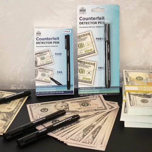 Miniatura 5 de Nadex Bolígrafo falsificado, fácil de deslizar, dorado para real, negro para falsificaciones, detecta facturas falsificadas (paquete de 1)
