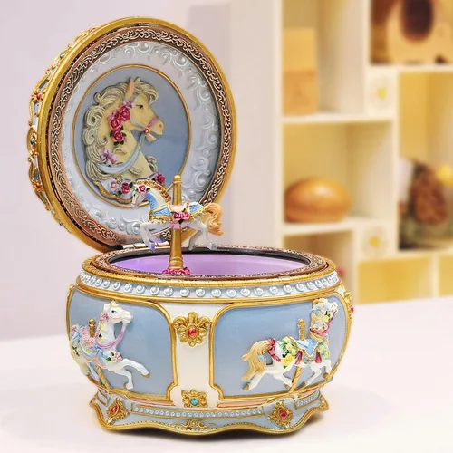 Miniatura 6 de You are My Sunshine Caja de Música Carrusel de Caballos y Unicornios Caja Musical con Sankyo de 18 Notas de Cuerda para Niños y Niñas Regalos