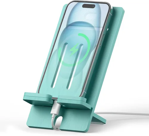 Miniatura 10 de Pezin & Hulin Soporte ajustable de bambú para tableta, soporte para teléfono celular de escritorio compatible con Pad Air/Pro/Mini, lector