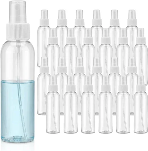 Miniatura 8 de TRENDBOX Botellas de spray de tamaño de viaje de 4 onzas, paquete de 12 botellas pequeñas de plástico vacías de niebla fina, a prueba de fugas, sin