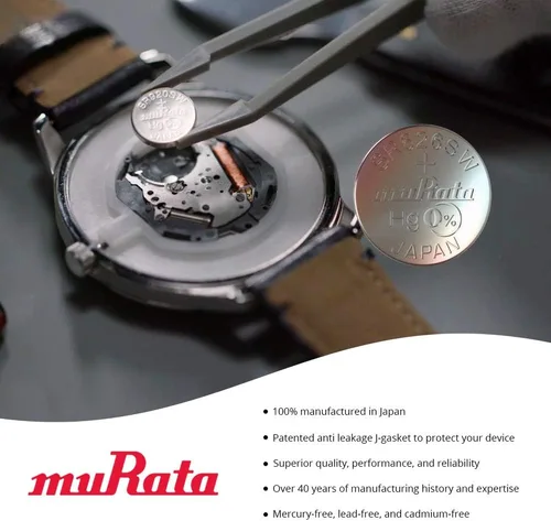 Miniatura 6 de Murata 379 Batería SR521SW 1.55V Celda de botón de reloj de óxido de plata (5 baterías)