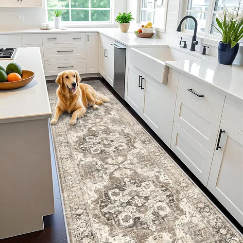 Miniatura 69 de YOUFORTONG Alfombras Corredoras de 2x10 para Pasillos, Alfombra de Cocina Suave, Alfombra Corredera Antideslizante con Respaldo de Goma para Baño