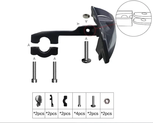 Miniatura 7 de for Y&AMAHA MT 01 02 03 07 MT09/Tracer MT10 Universal Motorcycle Handlebar Hand Guards Handguard Wind Protector Protection (Color : Black)
