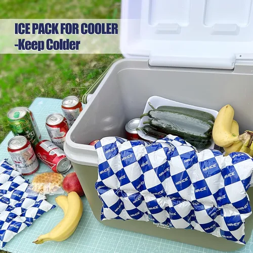 Miniatura 3 de Paquetes de hielo seco para envío de alimentos congelados - Manta de hielo flexible para enfriadores - Paquetes fríos de envío mantienen
