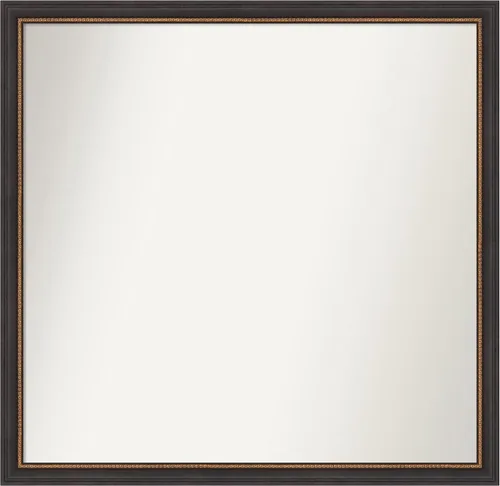 Miniatura 114 de Amanti Art Espejo de baño negro para sobre el fregadero, 23 x 23 pulgadas, espejo cuadrado negro Ashton, marco de madera tradicional mediano, se