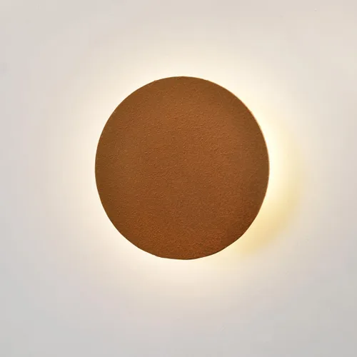 Miniatura 13 de DUHU Aplique de pared LED redondo, lámpara de pared de cemento gris cableada, lámpara de pared minimalista con diseño de acabado elegante