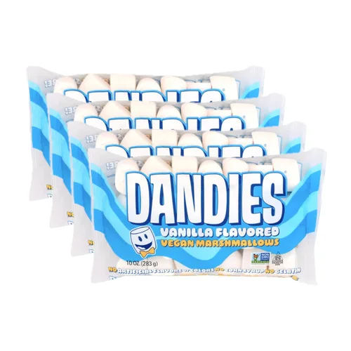 Miniatura 11 de Dandies Malvaviscos veganos originales, sin sabores artificiales, colorantes alimenticios, jarabe de maíz o gelatina, perfectos para asar, s'mores