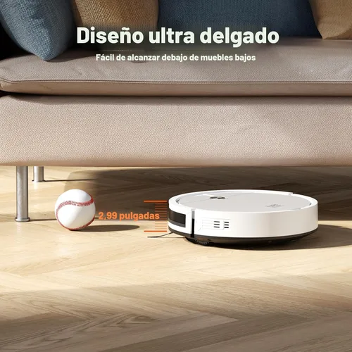Miniatura 9 de ILIFE Aspiradora robot V2, succión sin enredos, 120 minutos de tiempo de funcionamiento, delgada, aspiradora robótica de carga automática, ideal