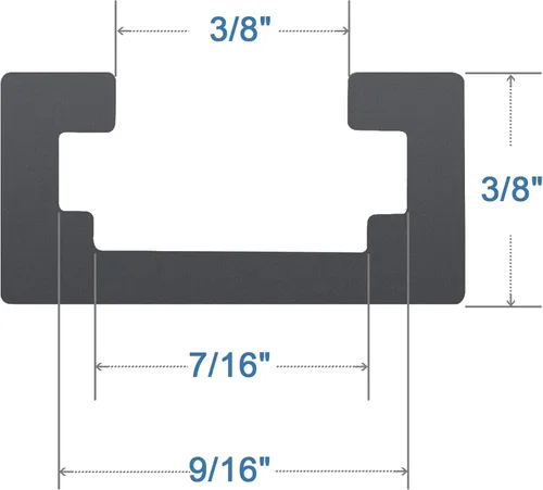 Miniatura 2 de Pista en T de aluminio de 36 pulgadas para carpintería - Perfil de doble corte universal con agujeros de montaje preperforados - Carpintería
