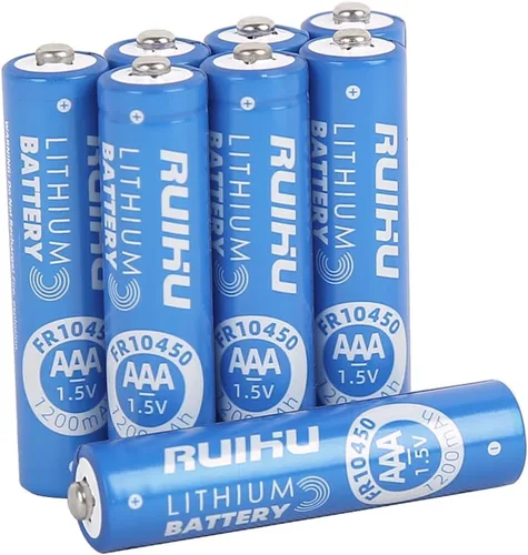 Miniatura 2 de Pilas de litio AAA, paquete de 8 baterías triple A de hierro de litio, baterías de litio AAA de 1.5 V 1200 mAh de larga duración para linterna