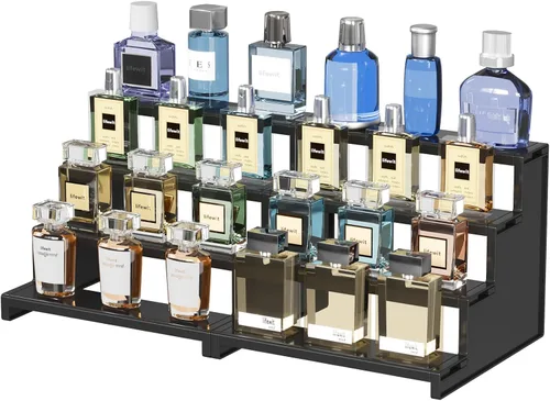 Miniatura 14 de Lifewit Organizador de Colonia para Hombres, Soporte de Perfume de Plástico de 4 Niveles, Montaje sin Herramientas, Estante de Exhibición