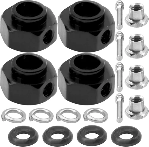 ShareGoo - Extensión de cubo hexagonal de aluminio RC de 0.472 pulgadas, espaciadores de desplazamiento de 0.236 in compatible con Traxxas TRX4 TRX6