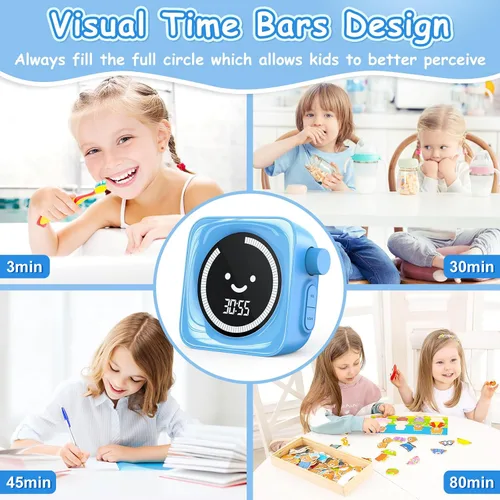 Miniatura 5 de Temporizador visual para niños, temporizador visual digital de 99 minutos, lindo temporizador de aula para suministros de educación en el hogar