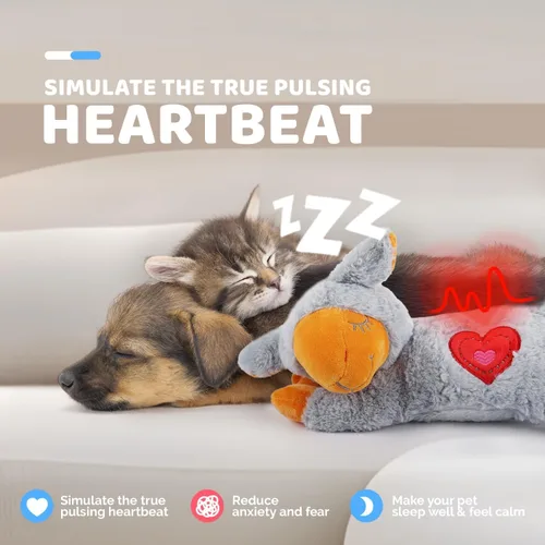 Miniatura 2 de ALL FOR PAWS Juguete de latido del corazón para cachorros para perros, juguetes de alivio de la ansiedad y ayuda para calmar perros, juguete
