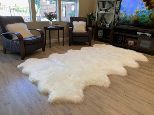Miniatura 62 de LAMBZY Alfombra de pelo de oveja sintética, hipoalergénica, súper suave, sedosa para sala de estar, habitación de los niños, sofá