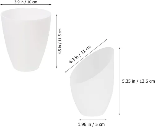 Miniatura 6 de SEWACC 2 unids pantalla de herradura inclinada lámpara de cabeza plana pantalla pantalla plástico blanco pantallas reemplazo lámpara de pie