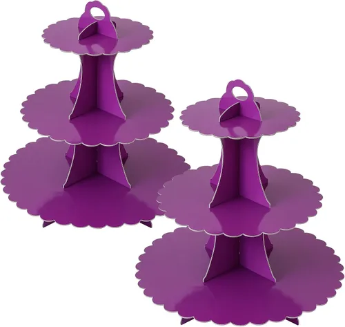 Miniatura 27 de Soleebee Soporte para Cupcakes de 3 Niveles, Torre de Cupcakes de Cartón, Torre de Soporte para Pasteles de Postre para Decoración de Cumpleaños