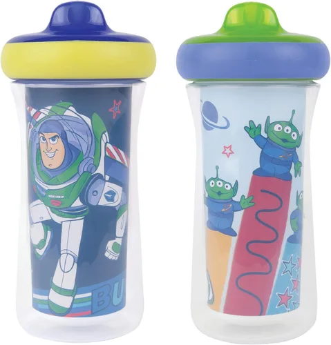 The First Years Disney/Pixar Toy Story Vasos con Boquilla Aislados para Niños - Vasos para Niños Pequeños Seguros para Lavavajillas a Prueba de