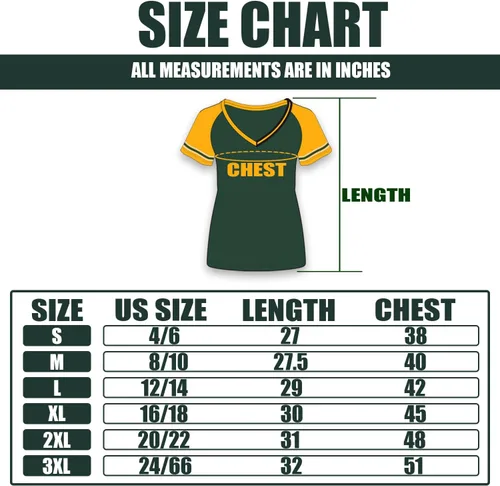 Miniatura 5 de Camisetas raglán Athletic City para aficionados al fútbol para mujer, color verde y amarillo