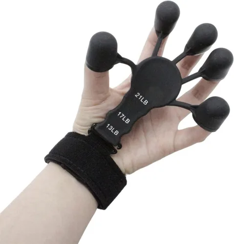 Miniatura 5 de 2 unidades de entrenamiento de fuerza Gripbuddy – Juego de bandas de resistencia para dedos, 6 niveles de resistencia para los dedos, fortalecedor