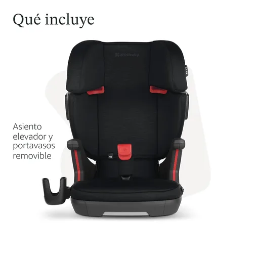 Miniatura 2 de UPPAbaby Alta V2 Asiento elevador de respaldo alto/siete posiciones, reposacabezas de apoyo activo para niños en crecimiento/guía de cinturón Negro