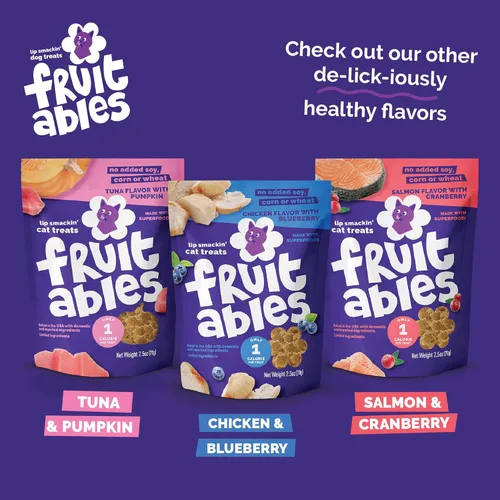 Miniatura 9 de Sorpresas crujientes de frutas para gatos Saludables sorpresas para gatos con ingredientes limitados Bajas en calorías 2.5 onzas