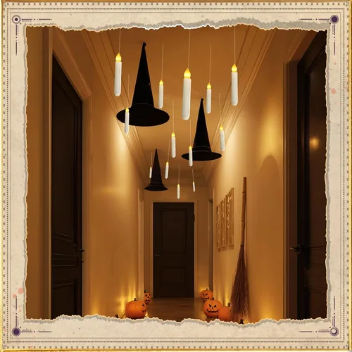 Miniatura 4 de Homemory Vela Flotante con Control Remoto de Varita, 12 Piezas Candelabros Mágicos Decoraciones de Bruja, Velas Cónicas Amarillas Cálidas Sin Llama
