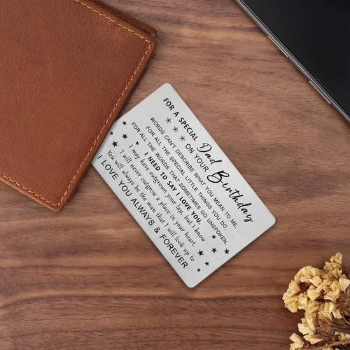 Miniatura 4 de DEGASKEN Tarjeta de feliz cumpleaños para papá, ideas de regalo de cumpleaños para papá, decoraciones de cumpleaños para padre, tarjeta de cartera