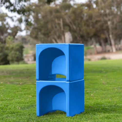 Miniatura 12 de ECR4Kids Tri-Me Silla de cubo 3 en 1, muebles para niños, azul
