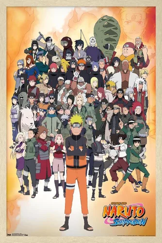 Miniatura 16 de Trends International Naruto Shippuden - Póster de pared grupal, 14.725 x 22.375 pulgadas, versión con marco de madera tipo granero