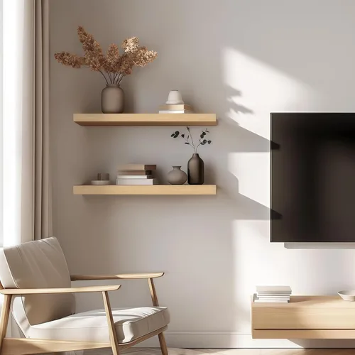 Miniatura 8 de 8 piezas de soportes de estante de pared resistentes para estantes flotantes ocultos, invisibles, negros, soportes de estante decorativos