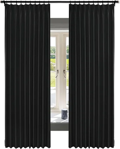 Miniatura 32 de Fcosie Juego de 2 paneles de cortinas opacas extralargas de 120 pulgadas de largo, cortinas de doble capa para oscurecer la habitación, paneles